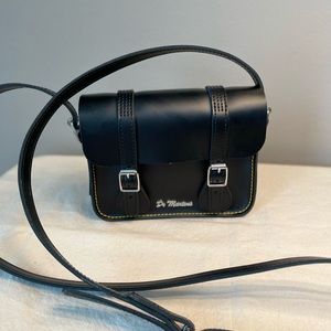 Dr. Martens Black Leather Crossbody Bag
